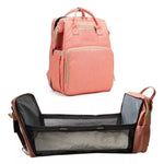 Mochila 3 en 1 mudador portatil,pañalera y cuna para bebe
