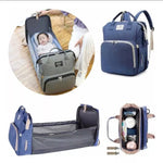Mochila 3 en 1 mudador portatil,pañalera y cuna para bebe