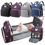 Mochila 3 en 1 mudador portatil,pañalera y cuna para bebe